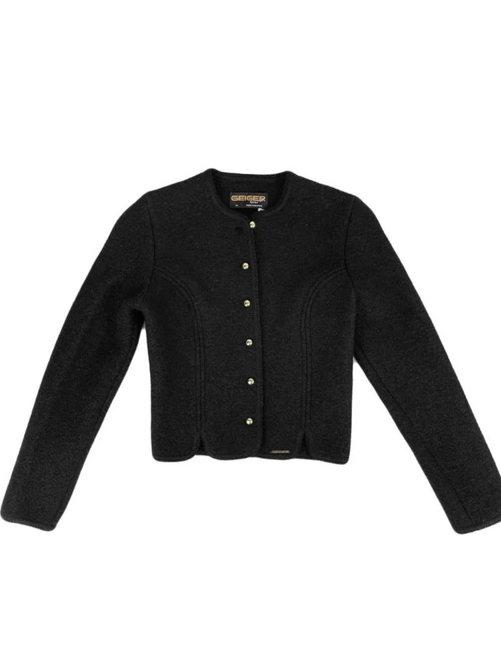 GEIGER Women's Vintage Boiled Wool Jacket in Black